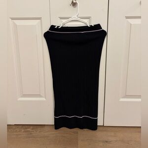 Armani Exchange Black Pencil Skirt with White Trim
